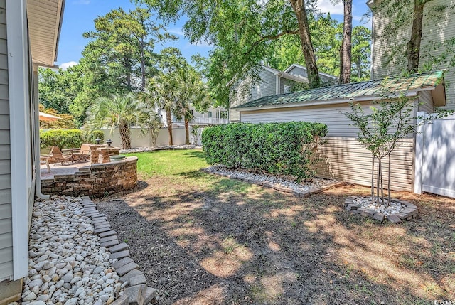 view of yard with a patio