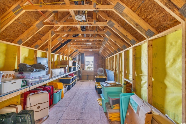 view of attic