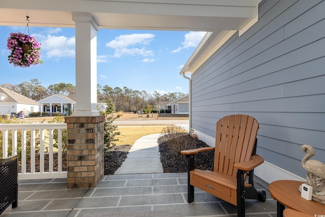 view of patio / terrace with a porch