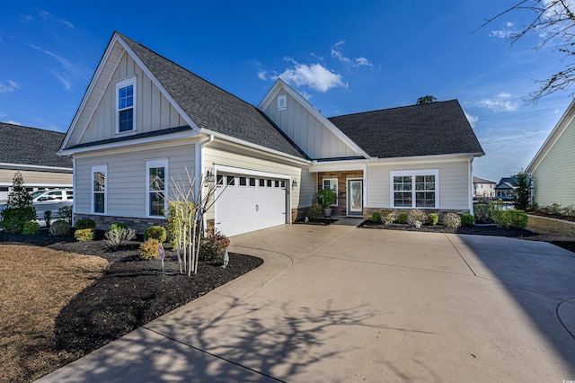 craftsman-style home with a garage