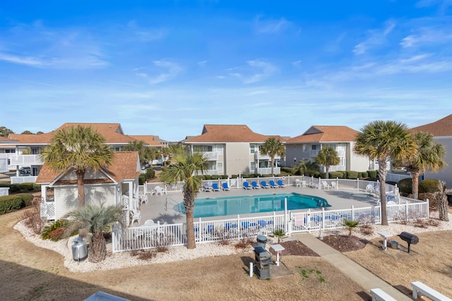 view of pool with a patio area