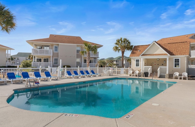 view of pool with a patio