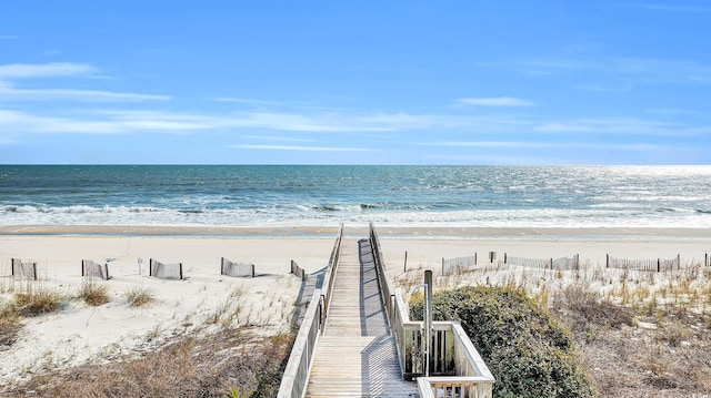 property view of water with a view of the beach