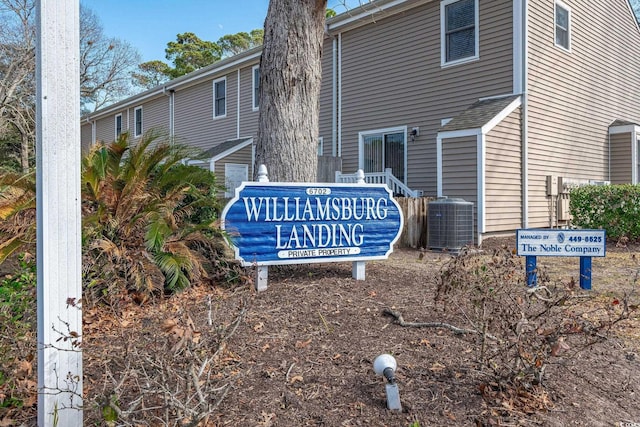 view of community sign