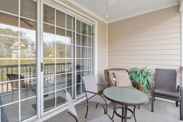 5825 Catalina Dr Unit 332, North Myrtle Beach, SC 29582 - balcony with a ceiling fan