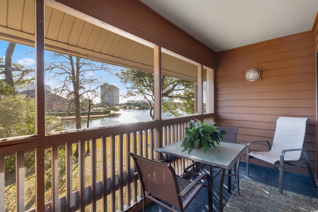 108 Rothbury Cir Unit 207, Myrtle Beach, SC 29572 - sunroom with a water view and outdoor dining space