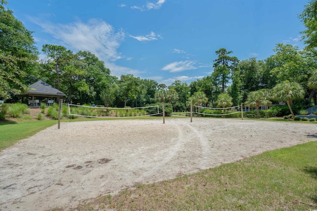 108 Rothbury Cir Unit 207, Myrtle Beach, SC 29572 - view of community with volleyball court, a lawn, and view of wooded area