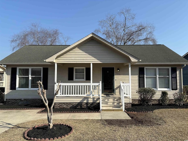 view of front of house with a porch