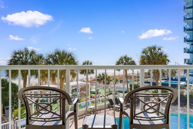 2700 N Ocean Blvd Unit 253, Myrtle Beach, SC 29577 - balcony with view of pool