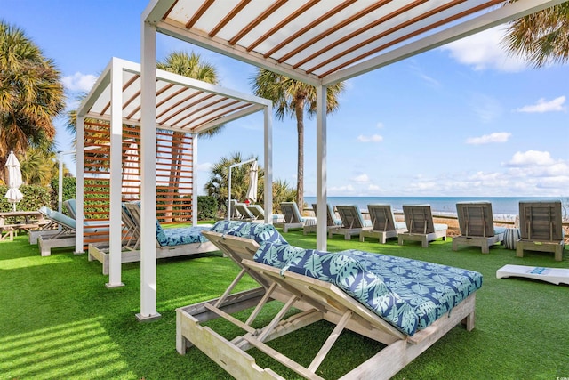 2700 N Ocean Blvd Unit 253, Myrtle Beach, SC 29577 - view of play area featuring a water view and a yard