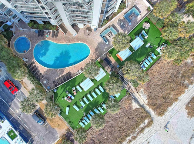 2700 N Ocean Blvd Unit 253, Myrtle Beach, SC 29577 - drone / aerial view of a pool