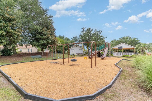 view of jungle gym