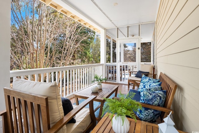 view of sunroom