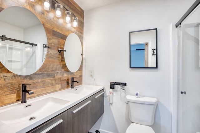 116 Great Lakes Rd, Pawleys Island, SC 29585 - bathroom with vanity, backsplash, toilet, and walk in shower