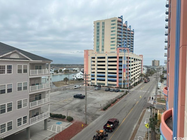 city view featuring a water view