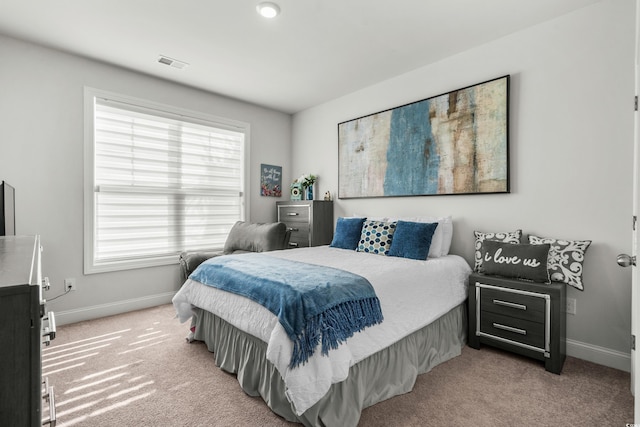 view of carpeted bedroom