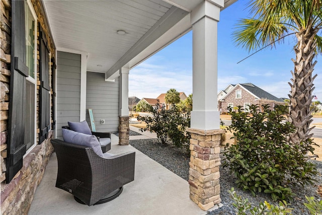 view of patio with a porch