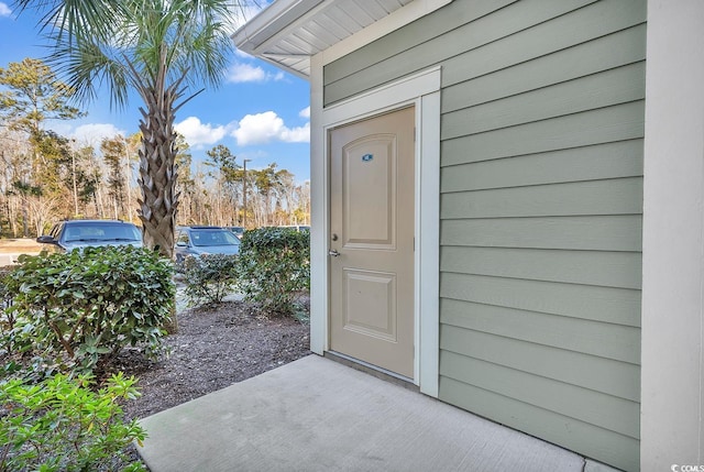 view of doorway to property