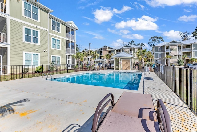 view of pool with a patio