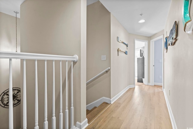 hallway featuring light hardwood / wood-style floors