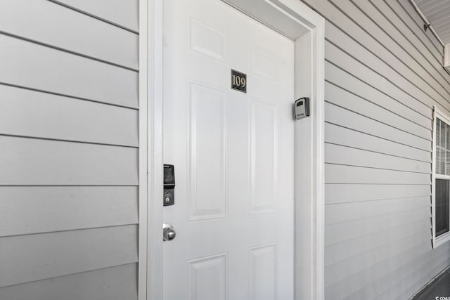 view of doorway to property