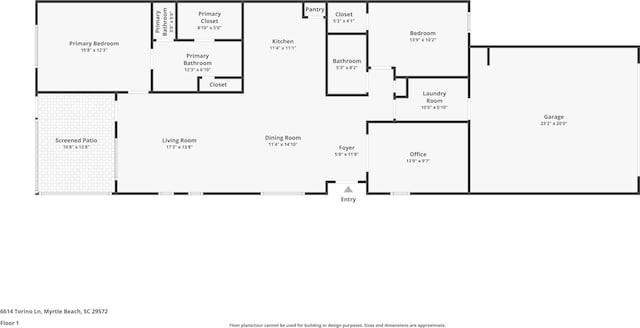 6614 Torino Ln, Myrtle Beach, SC 29572 - view of property floor plan