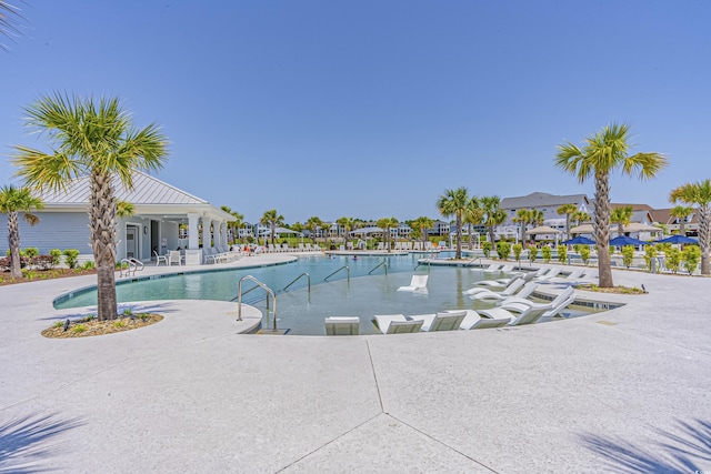 view of pool with a patio area