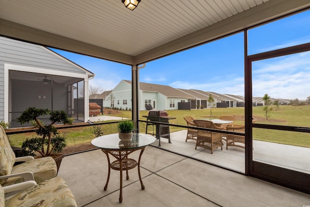 view of sunroom / solarium