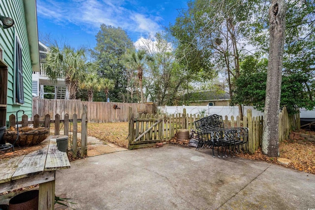 view of patio with fence