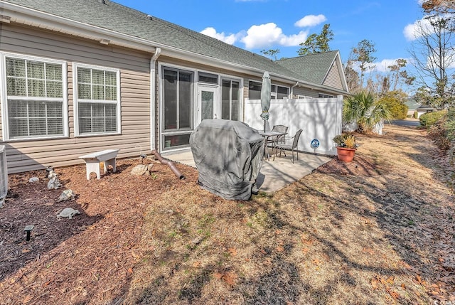 back of house featuring a patio area