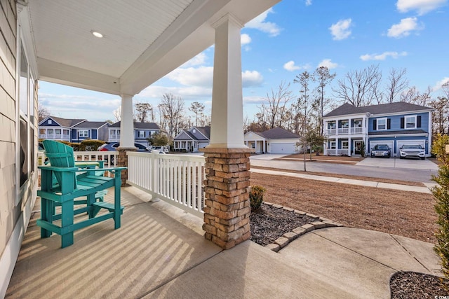 view of patio featuring covered porch