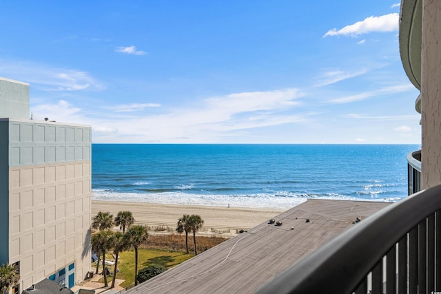 property view of water with a view of the beach