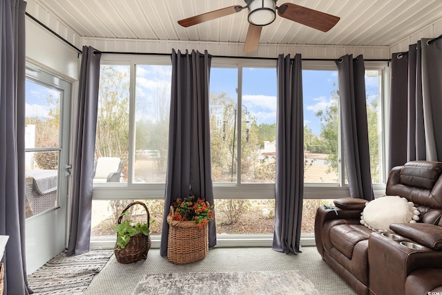 view of sunroom