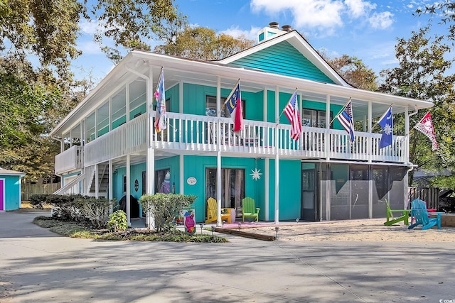 exterior space featuring a balcony