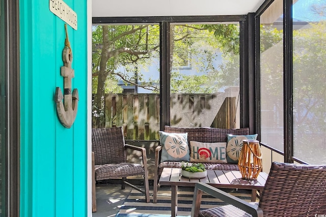 sunroom featuring a wealth of natural light