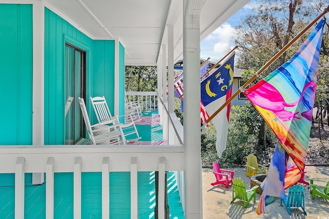 exterior space with a porch