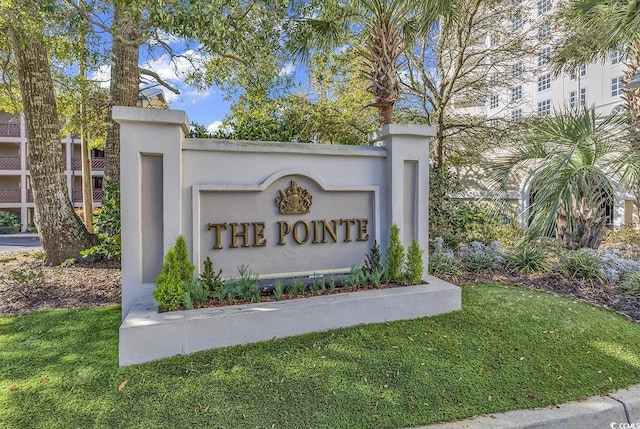 view of community sign