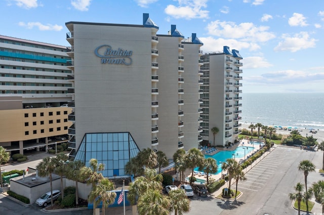 view of property featuring a water view