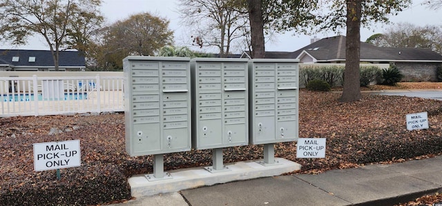 view of property's community with mail boxes