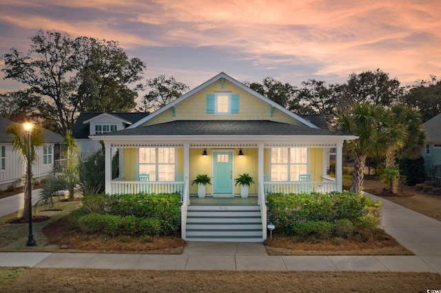 bungalow featuring a porch