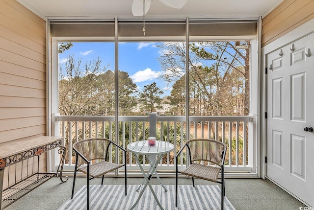 view of sunroom / solarium