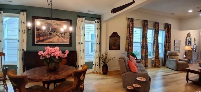 sitting room with light hardwood / wood-style floors