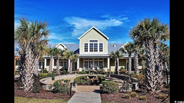 rear view of house with french doors