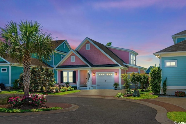 view of front of home featuring a garage