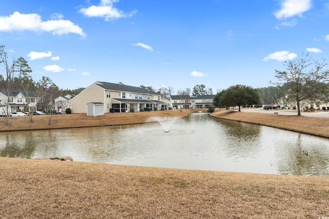 view of water feature featuring a residential view