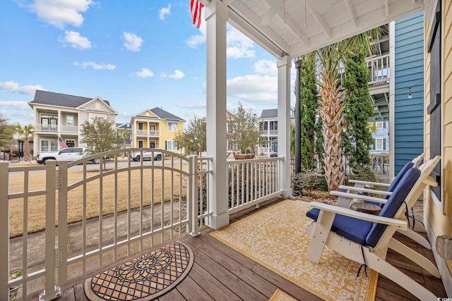 1188 Peterson St, Myrtle Beach, SC 29577 - wooden terrace featuring a residential view