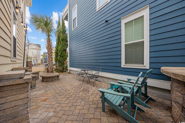 1188 Peterson St, Myrtle Beach, SC 29577 - view of patio with an outdoor fire pit