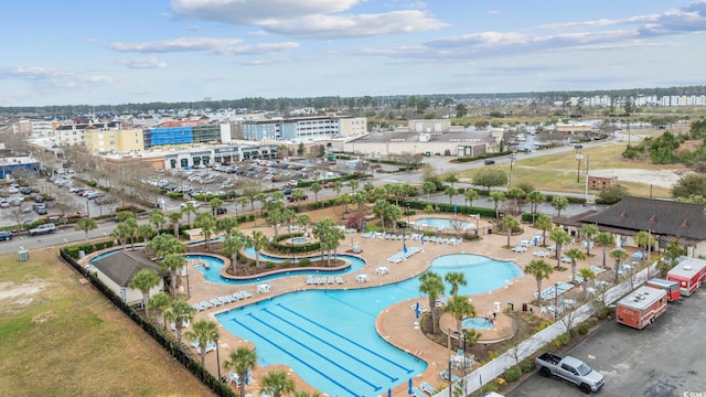 1188 Peterson St, Myrtle Beach, SC 29577 - aerial overview of property's location featuring a pool