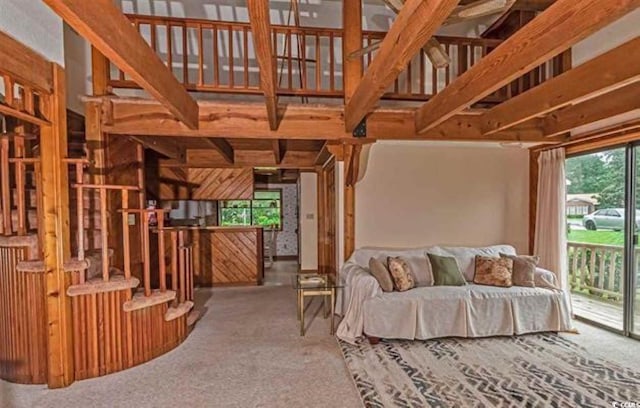 view of carpeted living room