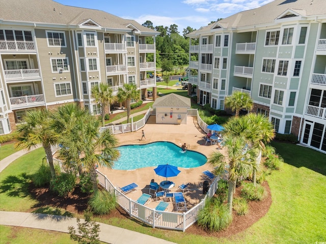 view of pool with a patio area